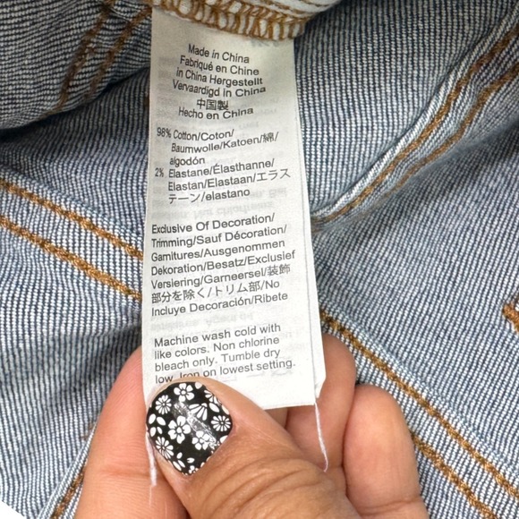 Madewell The Slim Boyjean Distressed Ripped Blue Denim Jeans Women Sz 32 Stretch - Picture 4 of 9